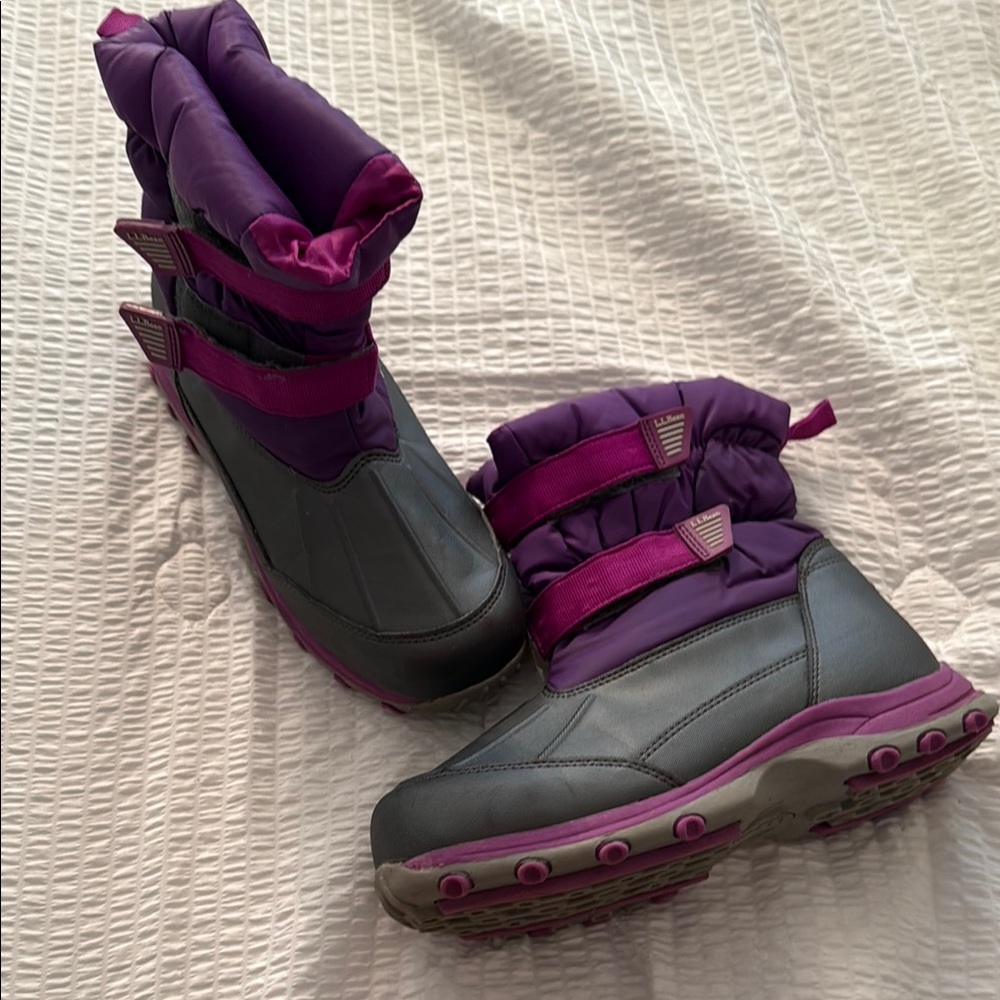 Kids Winter Boots - Purple and Gray